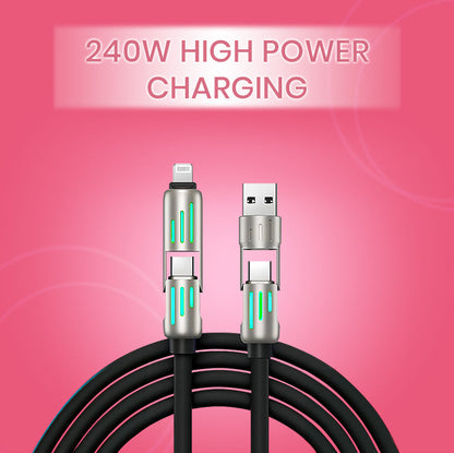 كابل شحن USB متعدد 4 في 1